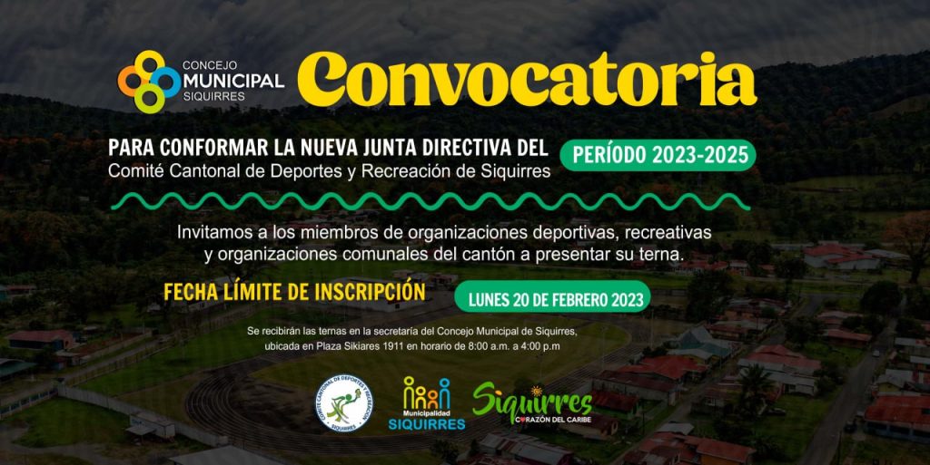 CONCEJO MUNICIPAL CONVOCA A ELECCIÓN DE MIEMBROS DEL NUEVO CCDRS